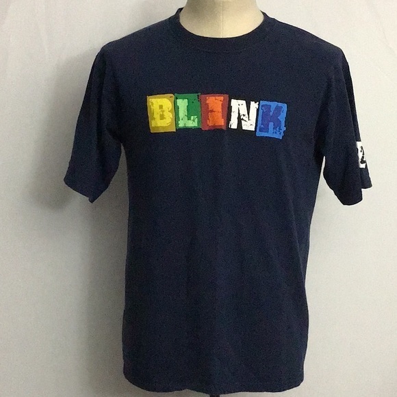 1990’s Blink 182 Tee Shirt Size Large Navy Blue